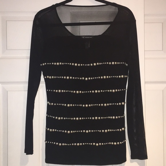 INC International Concepts Tops - Women’s Beaded-Pearl Blouse